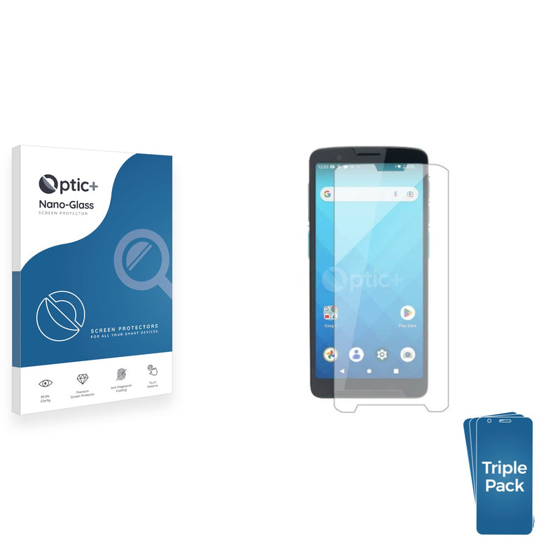 3pk Optic+ Nano Glass Screen Protectors for Unitech EA660