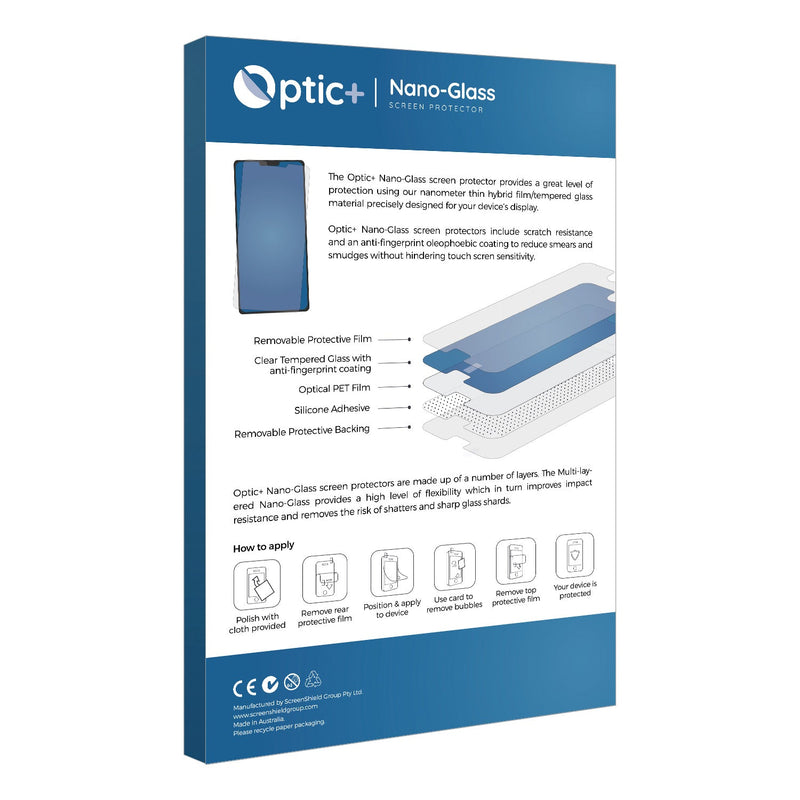 3pk Optic+ Nano Glass Screen Protectors for Lilliput Q10 10.1" Monitor