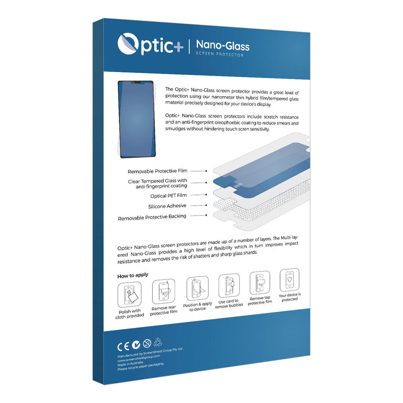 Optic+ Nano Glass Screen Protector for Launch CRP129