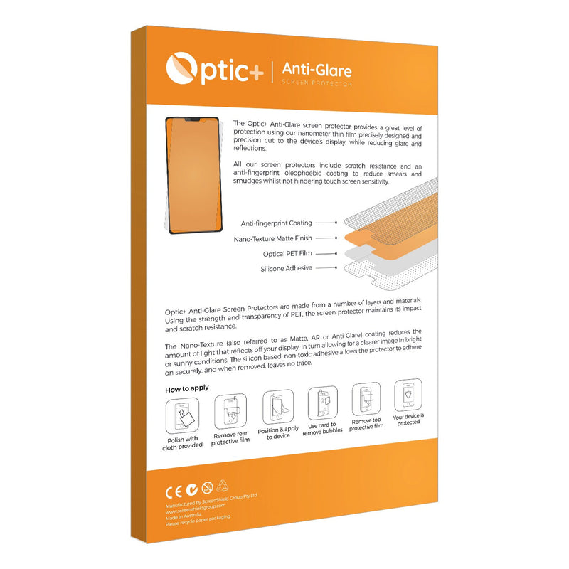 Optic+ Anti-Glare Screen Protector for ingenico Moby/9500