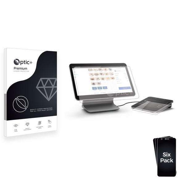 6pk Optic+ Premium Film Screen Protectors for Square Register