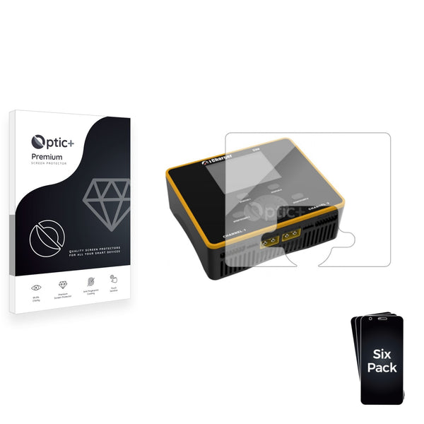 6pk Optic+ Premium Film Screen Protectors for Junsi iCharger DX6