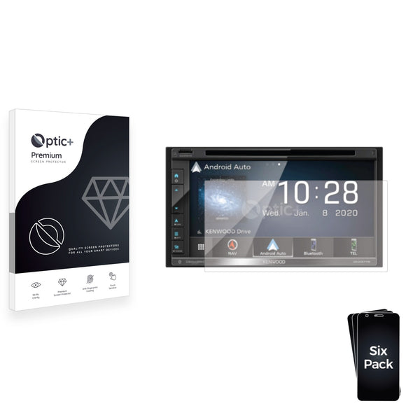 6pk Optic+ Premium Film Screen Protectors for Kenwood DNX577S