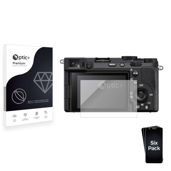 6pk Optic+ Premium Film Screen Protectors for Sony Alpha 7C II (ILCE-7CM2)