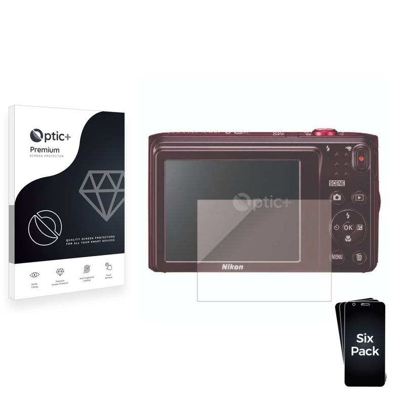 6pk Optic+ Premium Film Screen Protectors for Nikon Coolpix L28