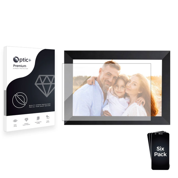 6pk Optic+ Premium Film Screen Protectors for Aeezo 15.6" Digital Photo Frame
