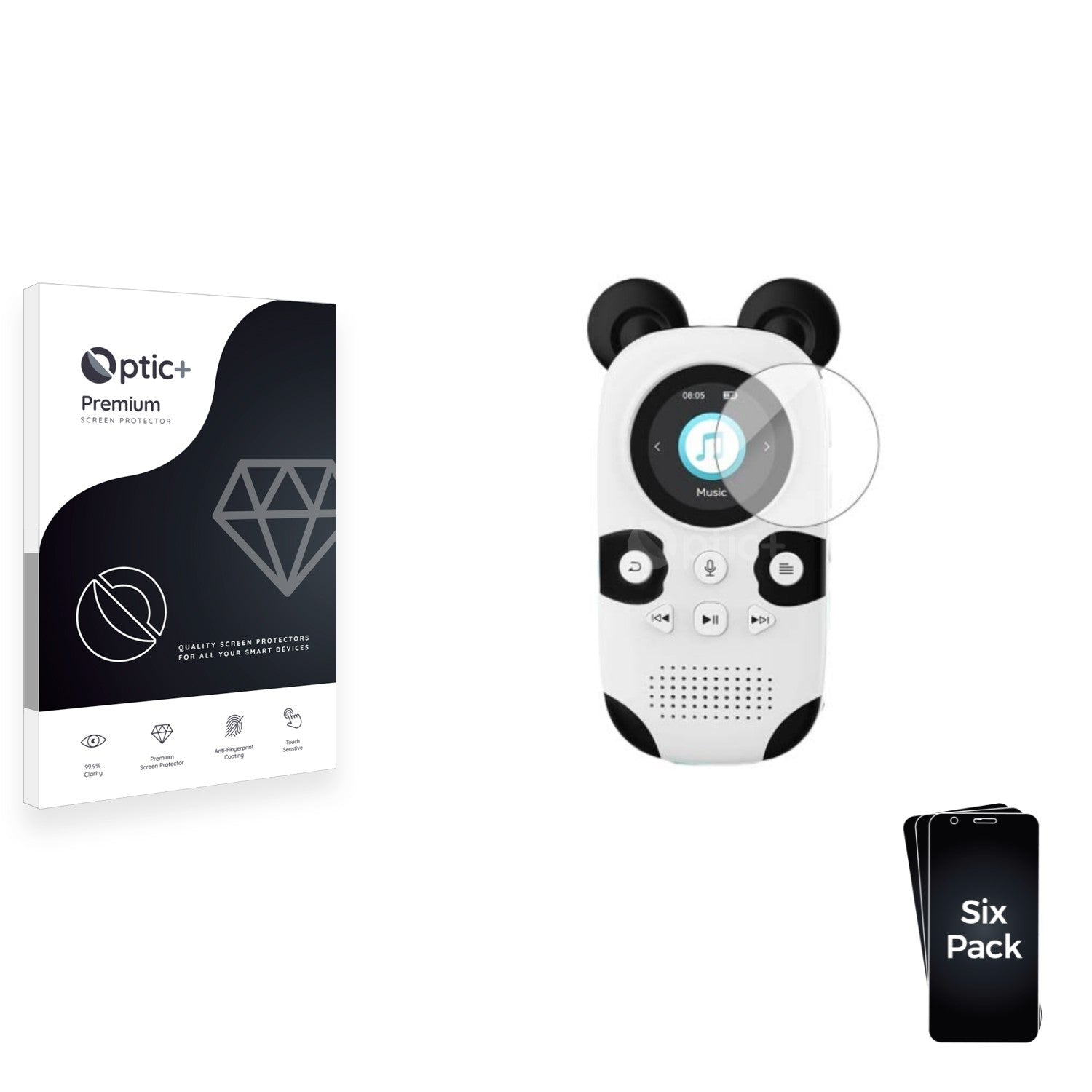 6pk Optic+ Premium Film Screen Protectors for MUZXQII Cute Panda X50 ...