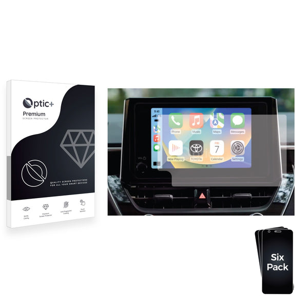 6pk Optic+ Premium Film Screen Protectors for Toyota Corolla 2023 8" Infotainment System