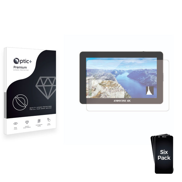 6pk Optic+ Premium Film Screen Protectors for ANDYCINE A6 Plus 5.5" Monitor