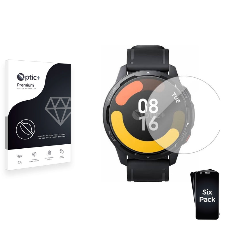 6pk Optic+ Premium Film Screen Protectors for Xiaomi Watch S1 Active