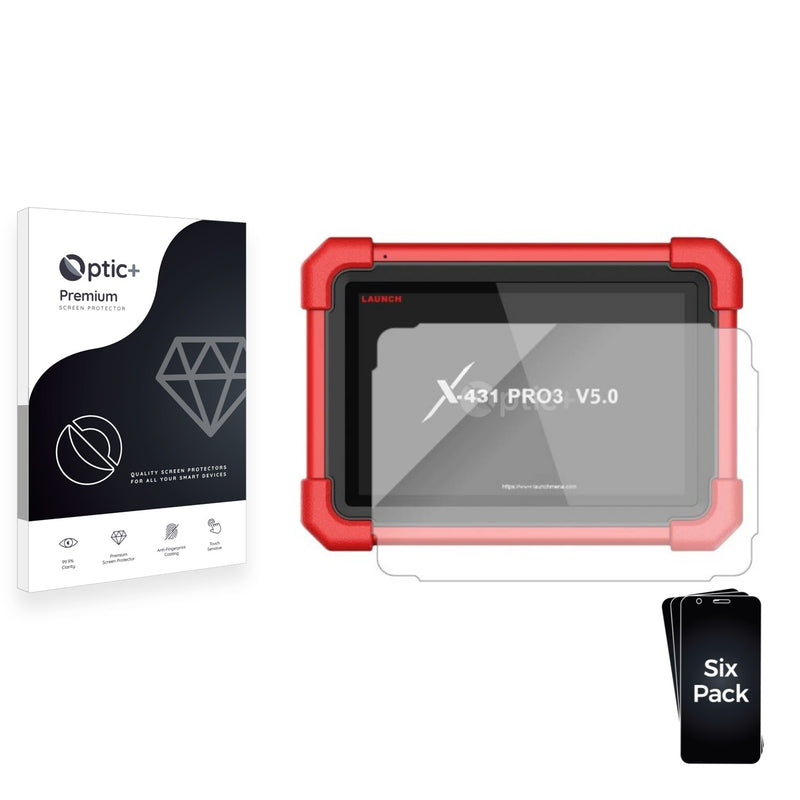 6pk Optic+ Premium Film Screen Protectors for Launch X-431 PRO3S+