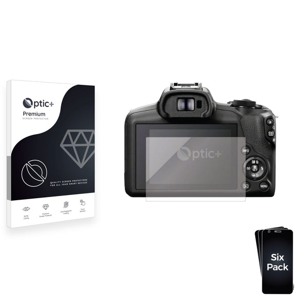 6pk Optic+ Premium Film Screen Protectors for Canon EOS R100