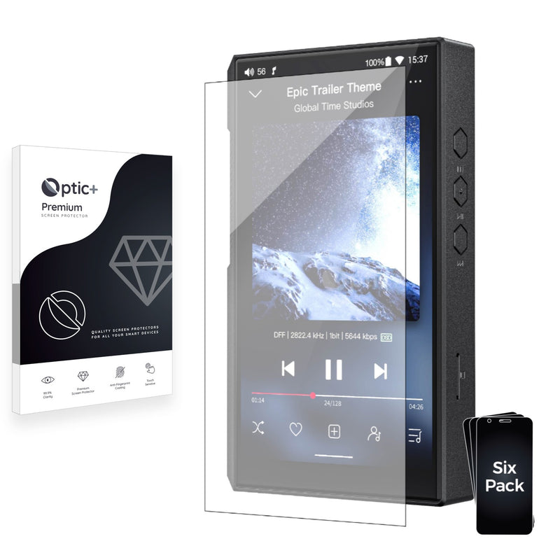 6pk Optic+ Premium Film Screen Protectors for FiiO M11s