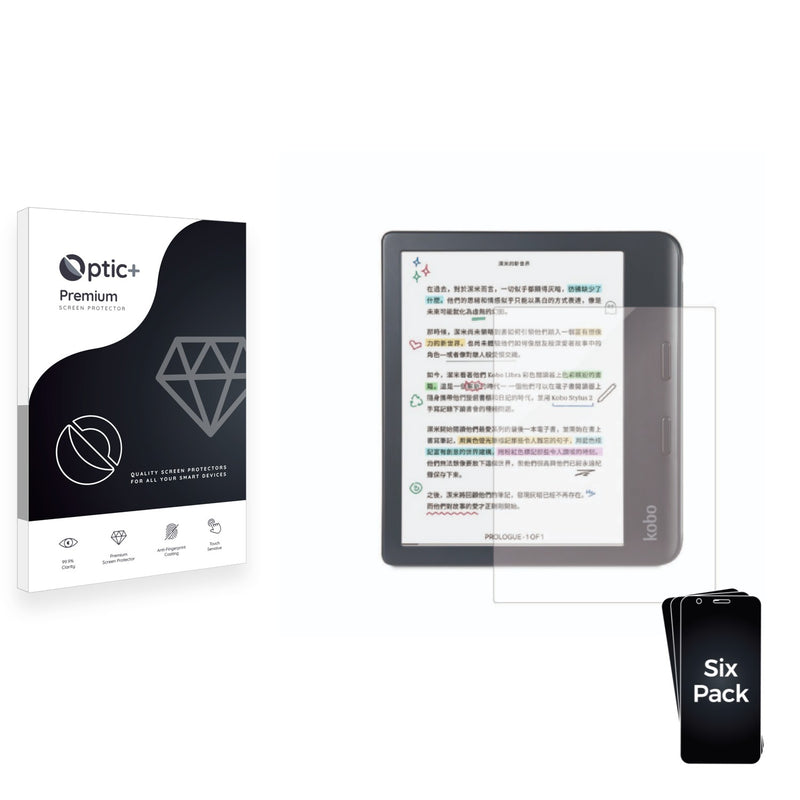 thumbnail image 2 of Kobo Ereader Matte Anti-Glare Screen Protector For Kobo Libra Colour 7" E-Reader - Full Coverage PET Film Kindle Colorsoft Screen Protector 2 of 11