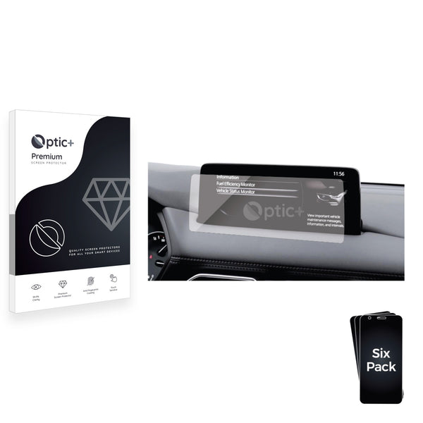 6pk Optic+ Premium Film Screen Protectors for Mazda CX5 2022 10.25" Infotainment System