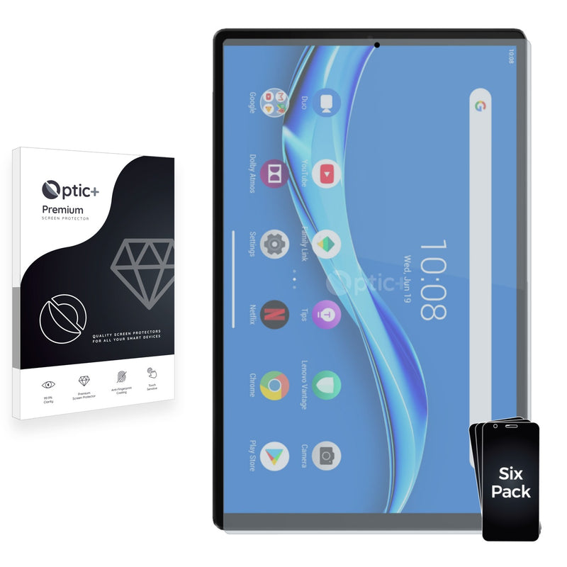 6pk Optic+ Premium Film Screen Protectors for Lenovo Tab M10 FHD Plus