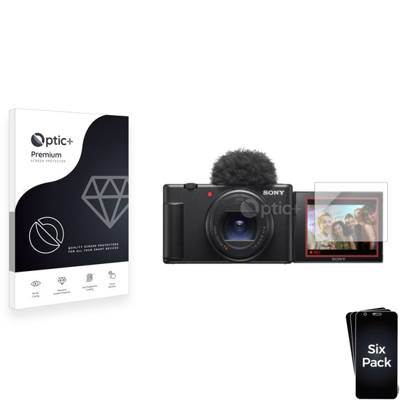 6pk Optic+ Premium Film Screen Protectors for Sony ZV-1M2