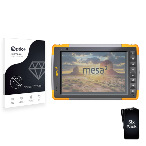 6pk Optic+ Premium Film Screen Protectors for Juniper Systems Mesa 2 Rugged Tablet