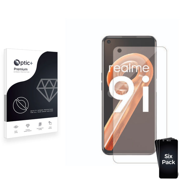 6pk Optic+ Premium Film Screen Protectors for Realme 9i