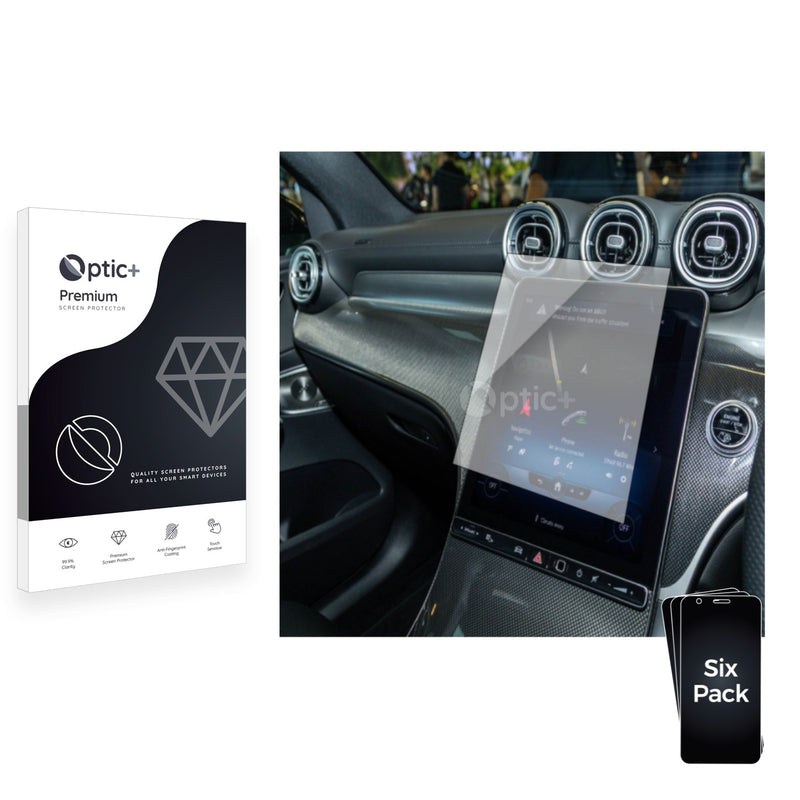 Pellicola Schermo Mercedes W223 (2021-24) – 5 Pezzi – 9H Anti Graffio – Strumenti + Intrattenimento Posteriore