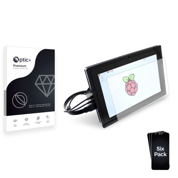 6pk Optic+ Premium Film Screen Protectors for Joy-IT 7 LCD Display