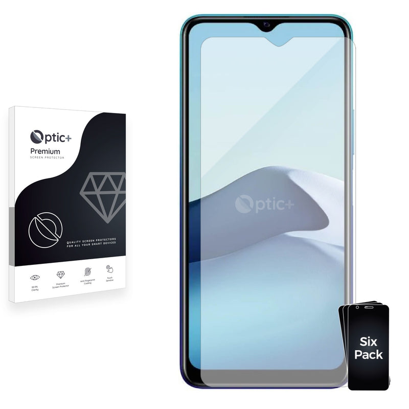 6pk Optic+ Premium Film Screen Protectors for Vivo Y20a