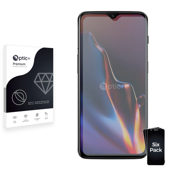 6pk Optic+ Premium Film Screen Protectors for OnePlus 6T