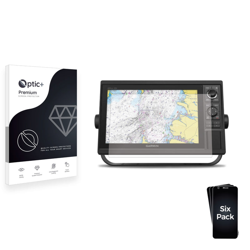 6pk Optic+ Premium Film Screen Protectors for Garmin GPSMAP 1222xsv 