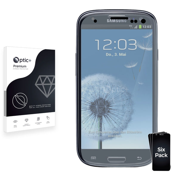 6pk Optic+ Premium Film Screen Protectors for Samsung Galaxy S3 I9300