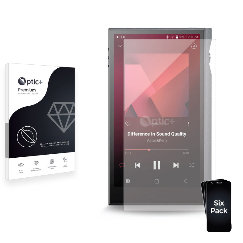 6pk Optic+ Premium Film Screen Protectors for Astell&Kern KANN Ultra