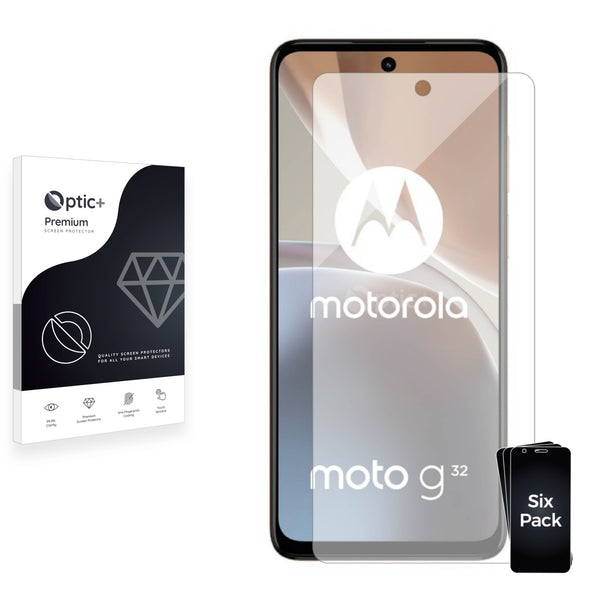 6pk Optic+ Premium Film Screen Protectors for Motorola Moto G32
