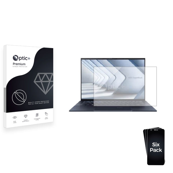 6pk Optic+ Premium Film Screen Protectors for ASUS ExpertBook B9 B9403