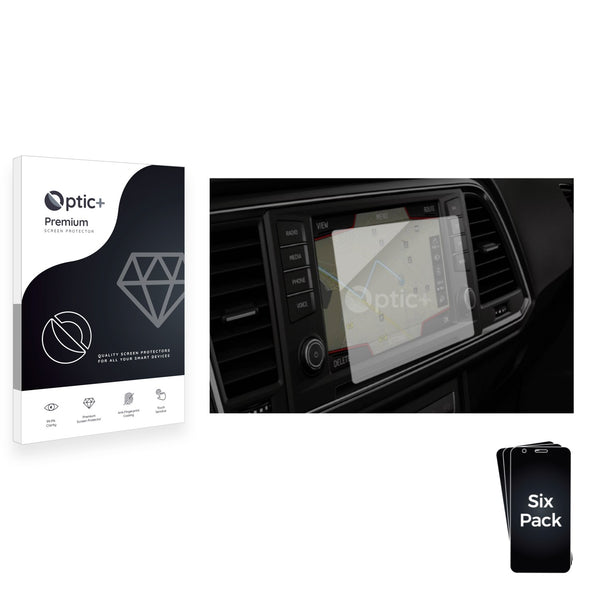 6pk Optic+ Premium Film Screen Protectors for Seat Cupra Ateca 2019