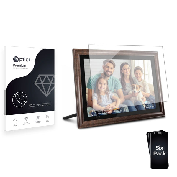 6pk Optic+ Premium Film Screen Protectors for Aeezo WiFi 10.1" Digital Photo Frame