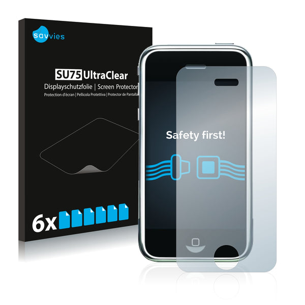 6x Savvies SU75 Screen Protector for Apple iPhone 2G