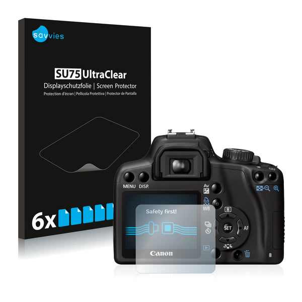 6x Savvies SU75 Screen Protector for Canon EOS 1000D