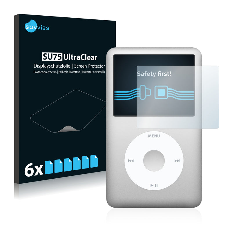 6x Savvies SU75 Screen Protector for Apple iPod classic 120 GB (7th generation)