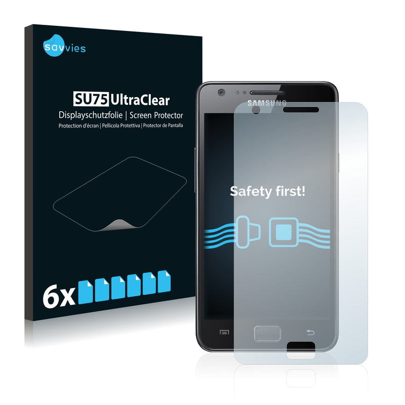 6x Savvies SU75 Screen Protector for Samsung Galaxy S2