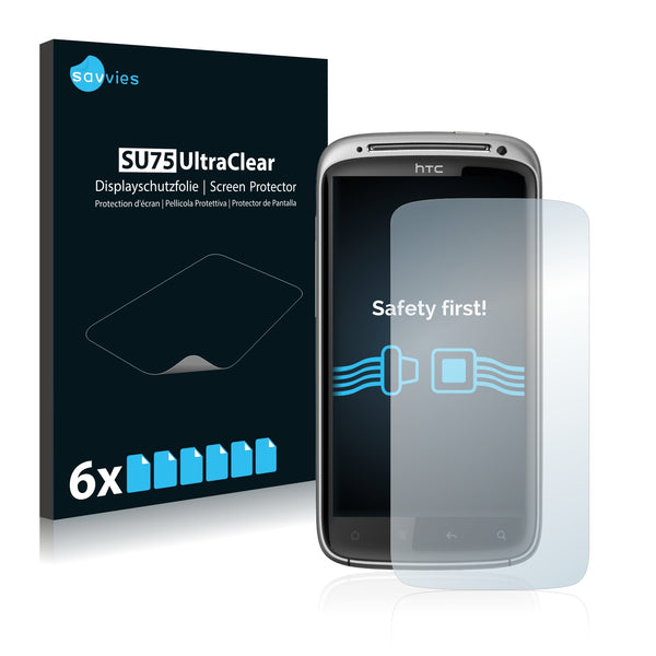 6x Savvies SU75 Screen Protector for HTC Sensation Z710E