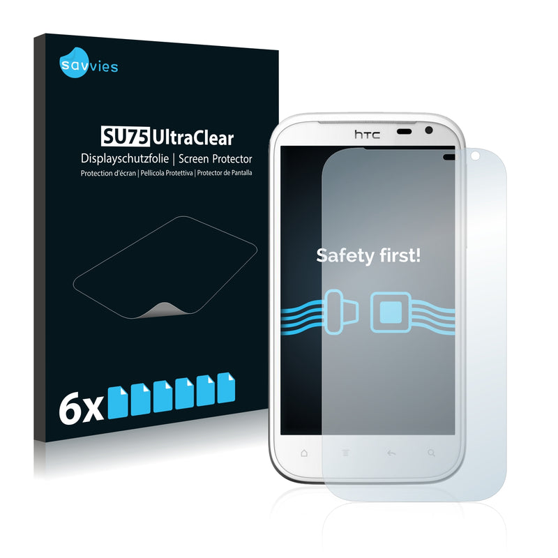 6x Savvies SU75 Screen Protector for HTC Sensation XL Z710