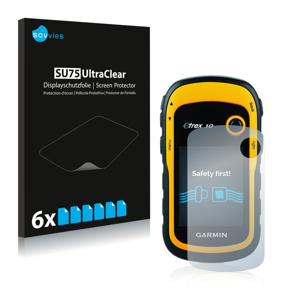 6x Savvies SU75 Screen Protector for Garmin eTrex 10