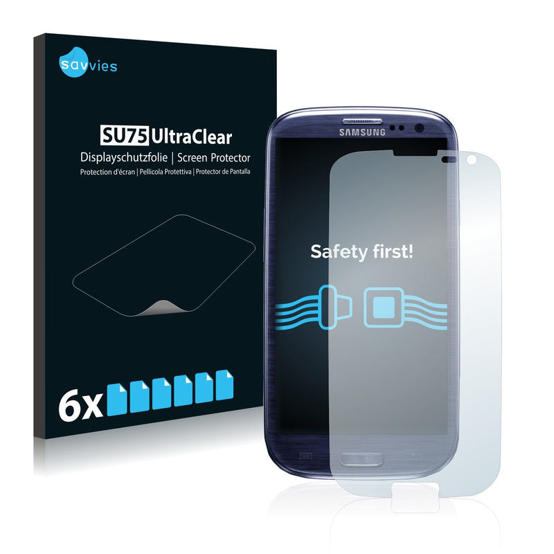 6x Savvies SU75 Screen Protector for Samsung GT-I9300