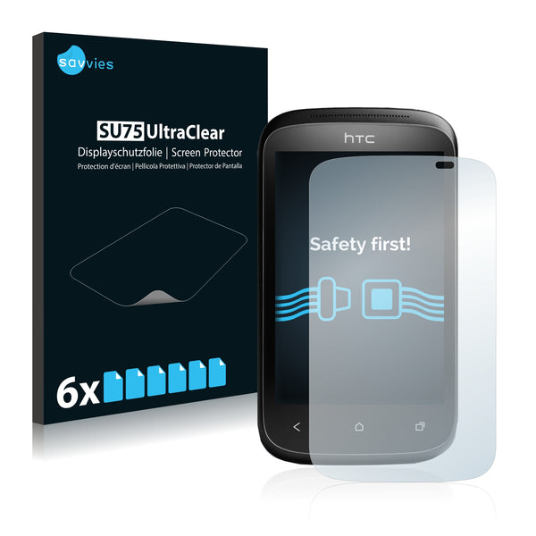 6x Savvies SU75 Screen Protector for HTC Desire C