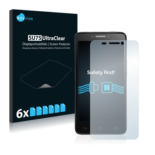 6x Savvies SU75 Screen Protector for Alcatel One Touch Idol 6030D OT-6030D