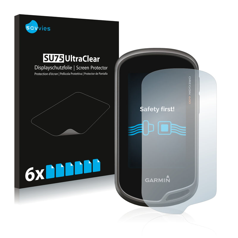 6x Savvies SU75 Screen Protector for Garmin Oregon 650