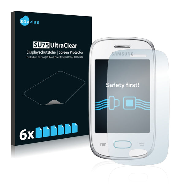 6x Savvies SU75 Screen Protector for Samsung Galaxy Pocket Neo S5310