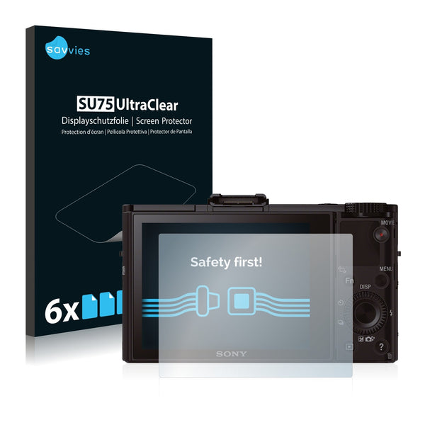 6x Savvies SU75 Screen Protector for Sony Cyber-Shot DSC-RX100 II