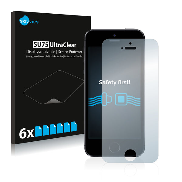 6x Savvies SU75 Screen Protector for Apple iPhone 5S