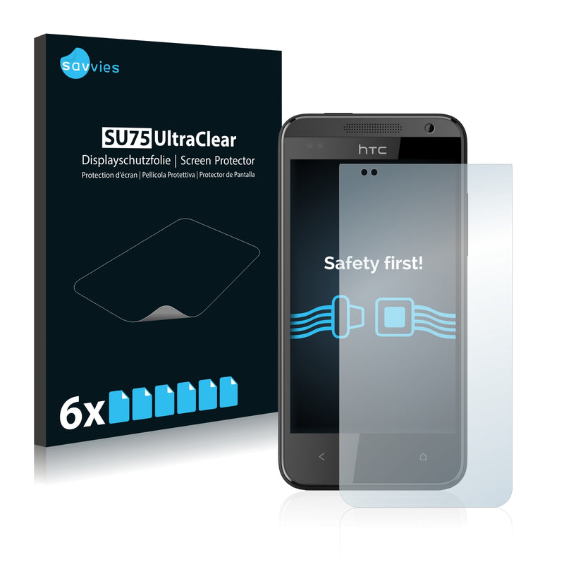 6x Savvies SU75 Screen Protector for HTC Desire 300