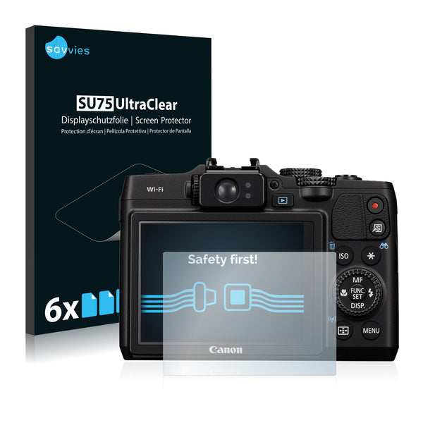 6x Savvies SU75 Screen Protector for Canon PowerShot G16